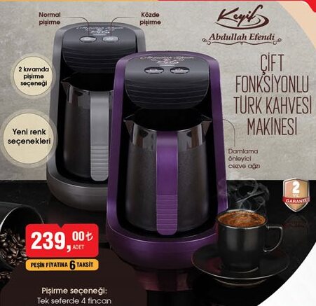 Çift Fonksiyonlu Türk Kahvesi Makinesi