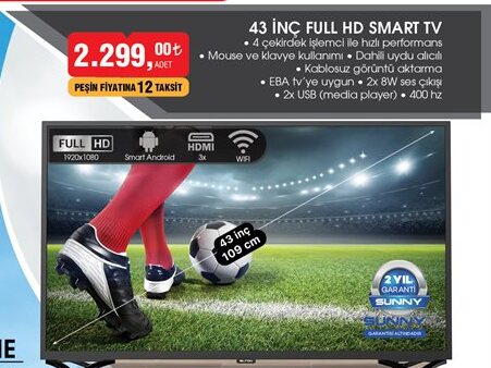 43 Inç Full Hd Smart Tv
