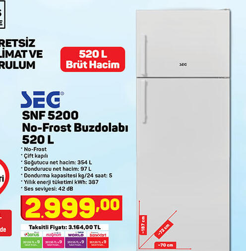Seg Snf 5200 No-Frost Buzdolabı