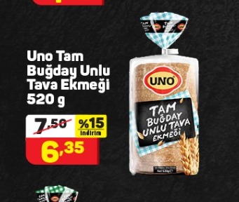 Uno Tam Buğday Tava Ekmeği