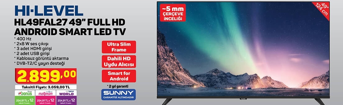 Hı-Level Full Hd Androıs Smart Led Tv
