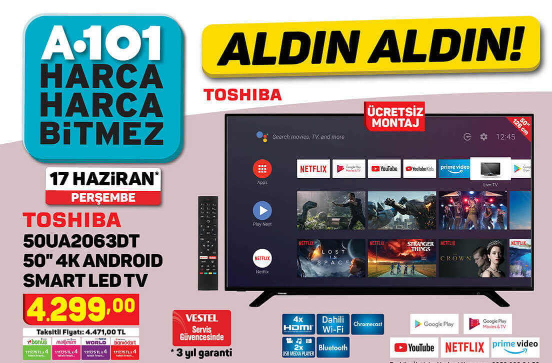 Toshıba Androıd Smart Led Tv