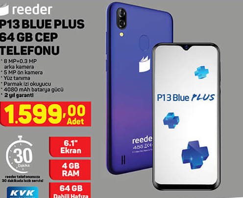 Reeder Blue Plus 64 Gb Cep Telefonu