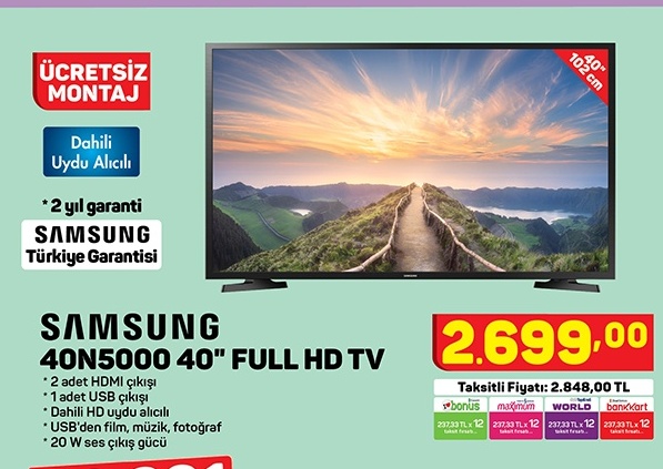 Samsung 40N5000 40 Inch Full Hd Tv