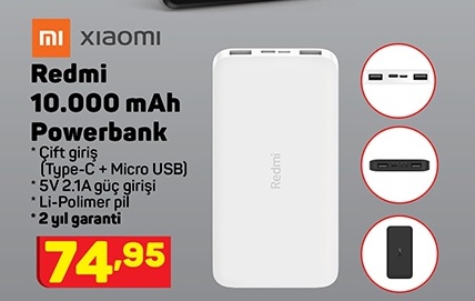 Xiaomi Redmi 10.000 Mah Powerbank
