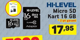 HI-LEVEL Micro SD Kart 16 GB
