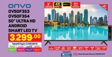 Onvo Ultra Hd Androıs Smart Led Tv