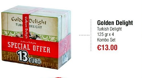 Golden Delight Turkish Delight Kombo Set 125 gr 4 Adet