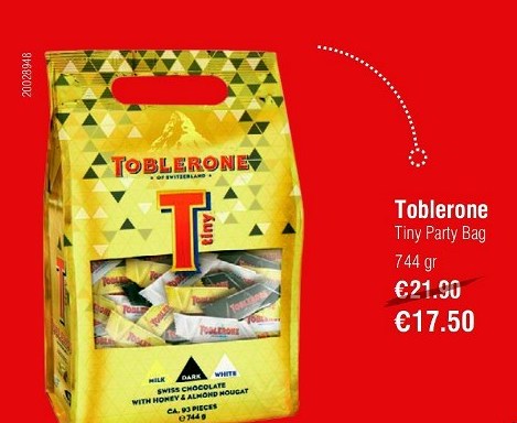 Toblerone Tiny Party Bag 744 gr