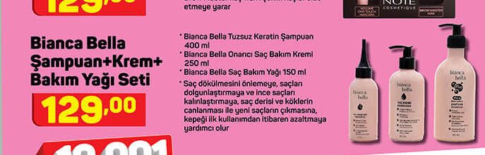 Blanca Bella Şampuan Krem Bakım Yağı