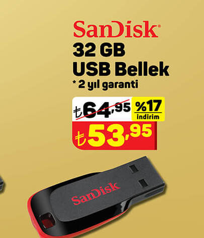 Sandisk 32 Gb Usb Bellek