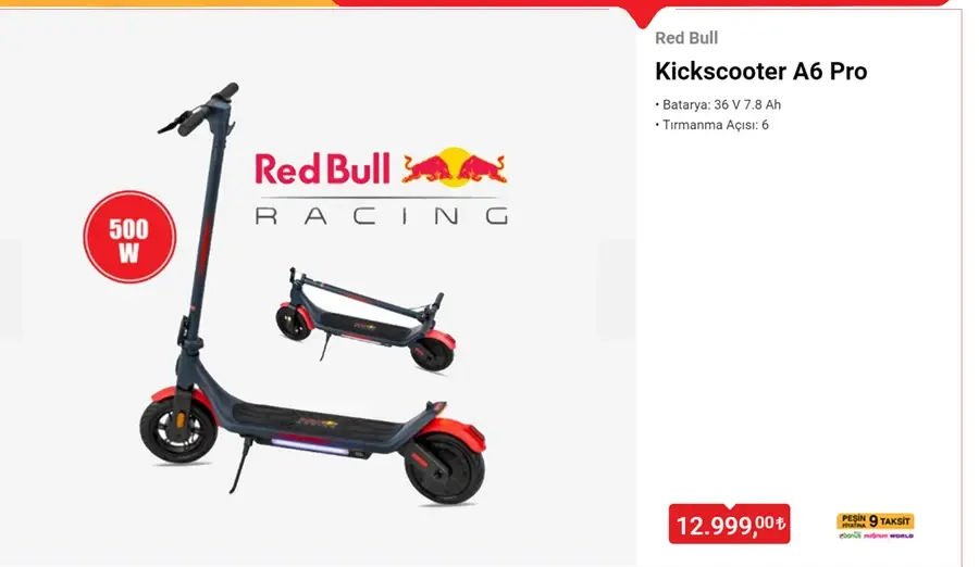 Red Bull Racing Kickscooter A6 Pro