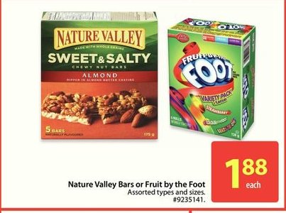 Nature Valley Bars or Fruit by the Foot