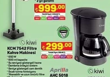 Kiwi KCM 7542 Filtre Kahve Makinesi