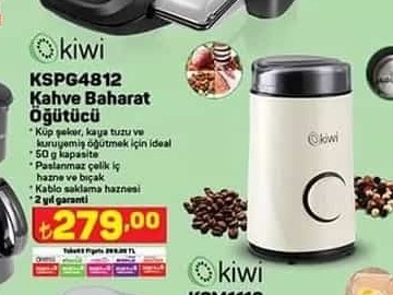 Kiwi KSPG4812 Kahve Baharat Öğütücü