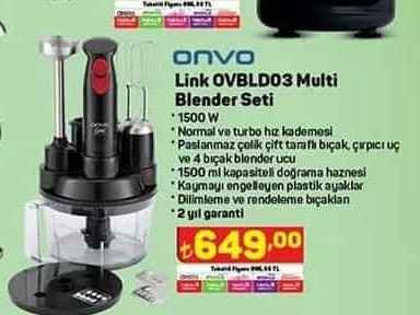 Onvo Link OVBLD03 Multi Blender Seti