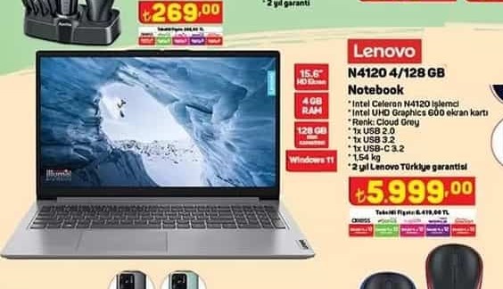 Lenovo N4120 4 128 GB Notebook