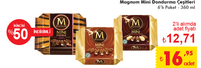 Magnum Mini Dondurma Çeşitleri 6lı Paket