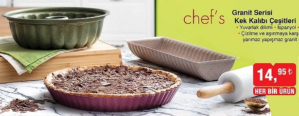 Chefs Granit Serisi Kek Kalıbı Çeşitleri