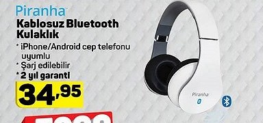 Piranha Kablosuz Bluetooth Kulaklık