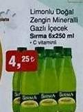 Limonlu Doğal Zengin Mineralli Gazlı İçecek Sırma 6x250 ml
