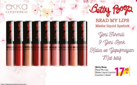 Betty Boop Lipstick Çeşitleri