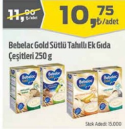 Bebelac Gold Sütlü Tahıllı Ek Gıda Çeşitleri 250 g