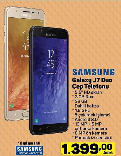 Samsung Galaxy J7 Dua Cep Telefonu