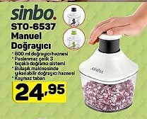 Sinbo STO-6537 Manuel Doğrayıcı