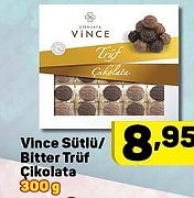 Vince Sütlü Bitter Trüf Çikolata