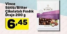Vince Sütlü Bitter Çikolatalı Fındık Draje