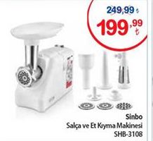 Sinbo Salça ve Et Kıyma Makinesi SHB-3108