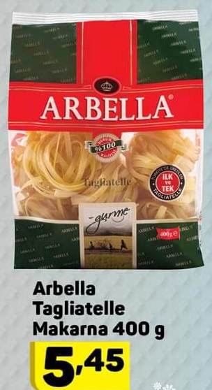 Arbella Tagliatelle Makarna 400 g