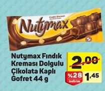 Nutymax Fındık Kreması Dolgulu Çikolata Kaplı Gofret