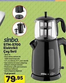 Sinbo STM5700 Elektrikli Çay Seti