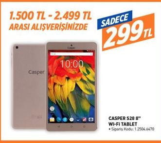 Casper S28 8 inç WiFi Tablet