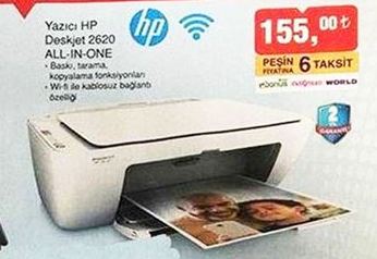 HP Yazıcı Deskjet 2620 All in One