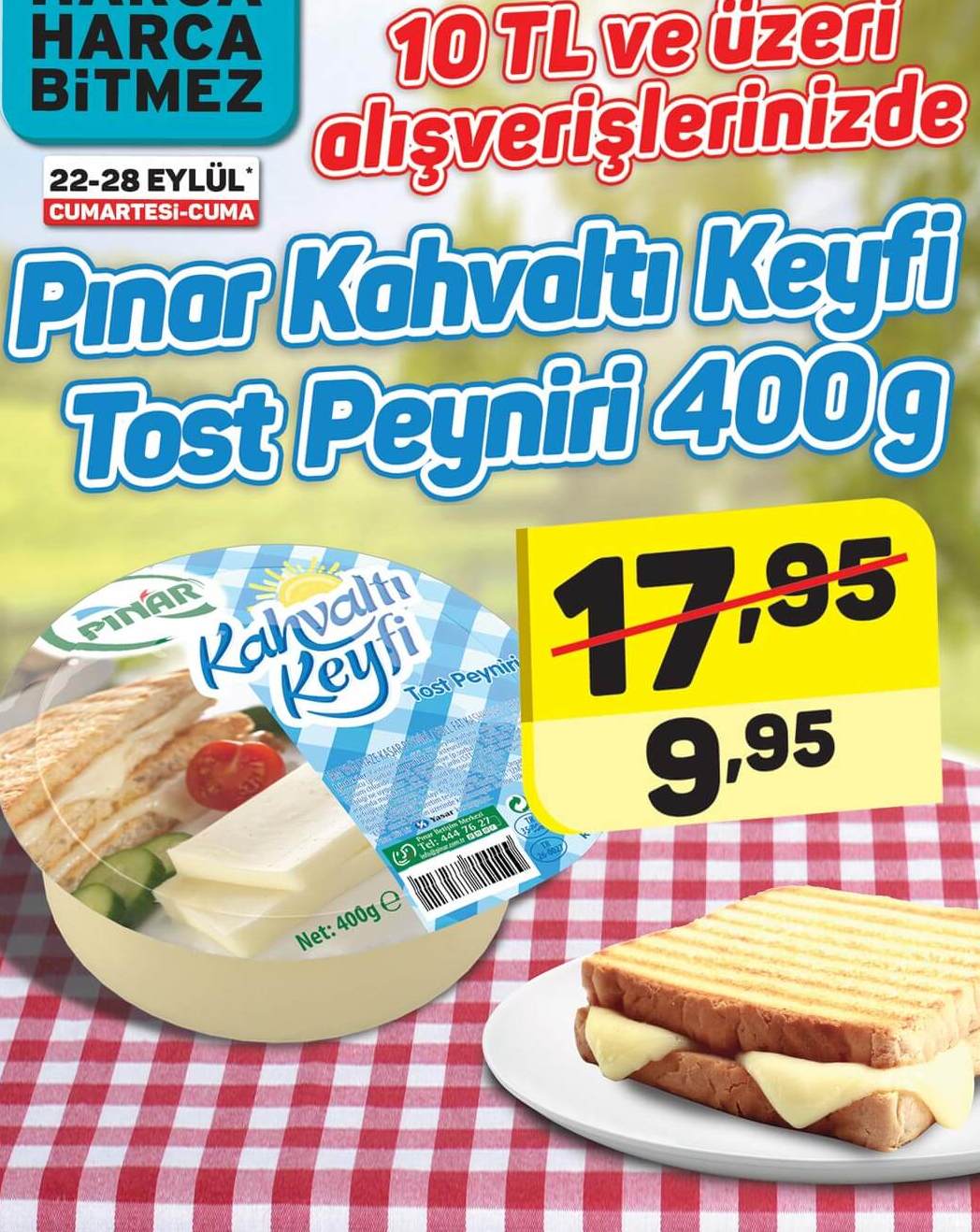 Pınar Tost Peyniri 400 g
