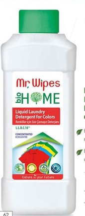 Mr.Wipes Konsantre Renkliler için Sıvı Çamaşır Deterjanı
