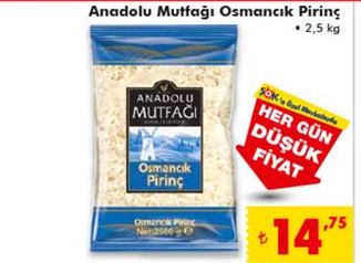 Anadolu Mutfağı Osmancık Pirinç