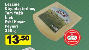 Lezzine Olgunlaştırılmış Tam Yağlı İnek Eski Kaşar Peyniri 350 gr