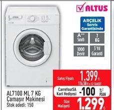 Altus AL7100 ML Çamaşır Makinesi